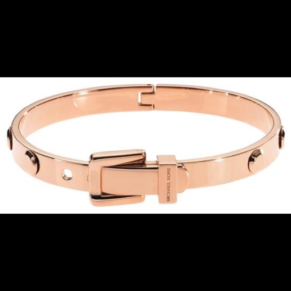 Michael Kors Rose Gold Astor Stud Buckle Bangle